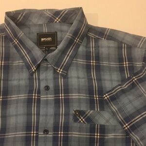 Rip Curl Men's Blue Plaid Button-Up Shirt